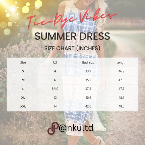 ποΈTrendy Tie-Dye Vibes Color Block Summer Comfy Soft Fabric Slip-On Dress π - Picture 7 of 9